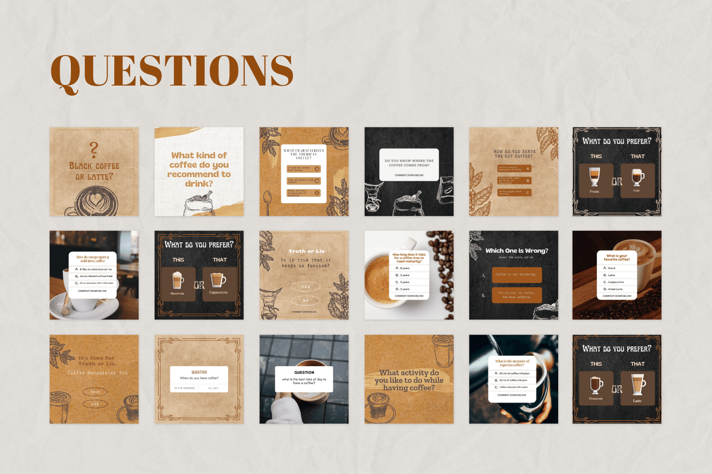 200 koffie templates