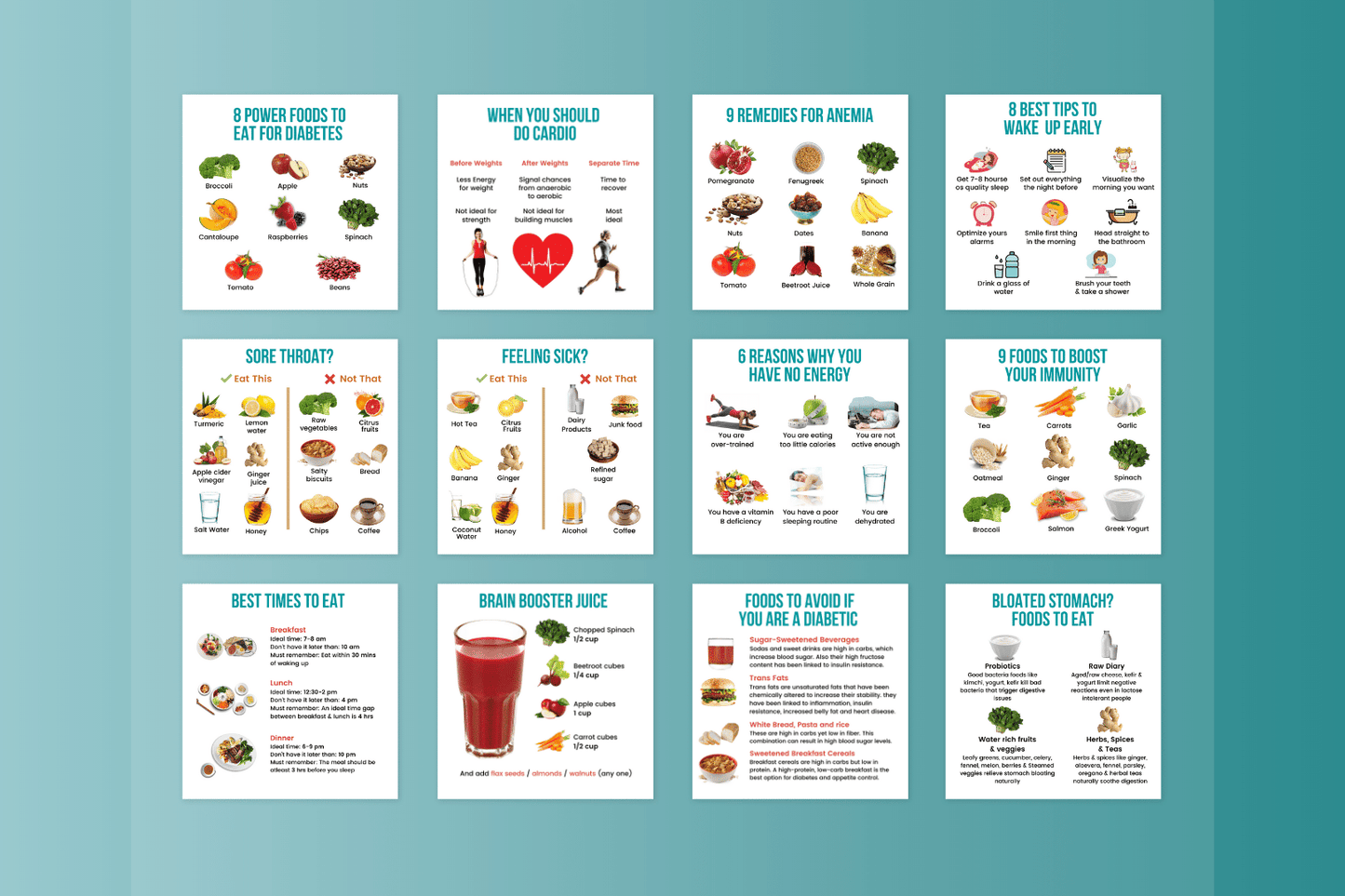 50 Infographics over evenwichtige voeding