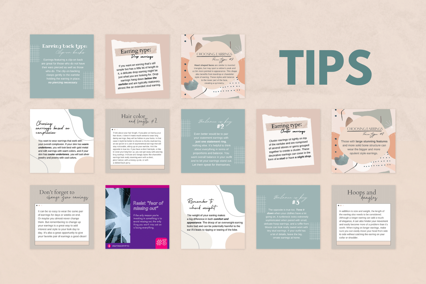 200 kant-en-klare templates voor handgemaakte oorbellen