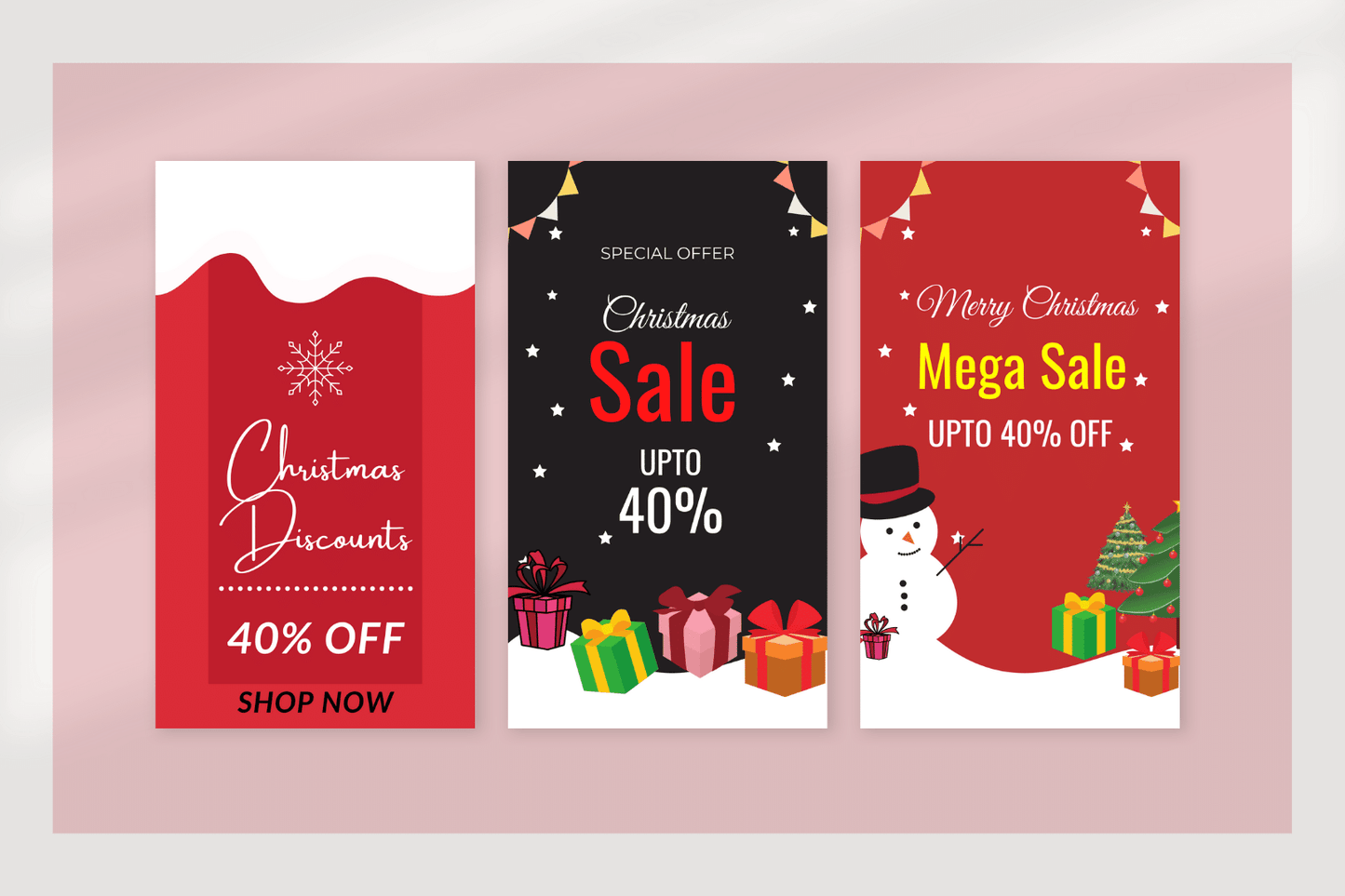 50 Kerst templates voor Stories