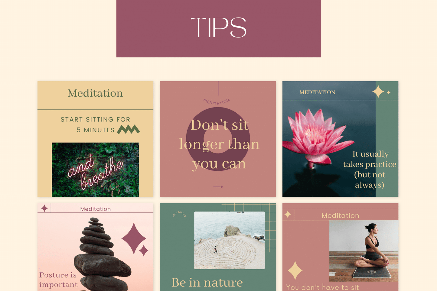 300 Meditatie-templates