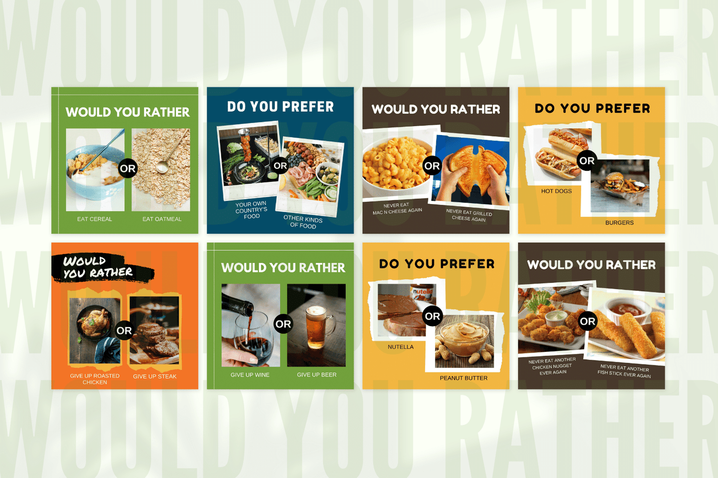 400 Templates over Voeding