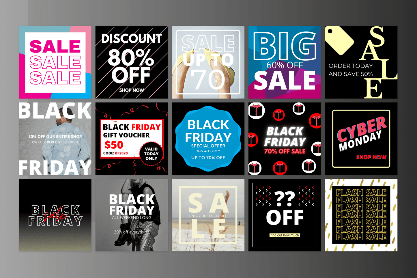 50 Black Friday templates