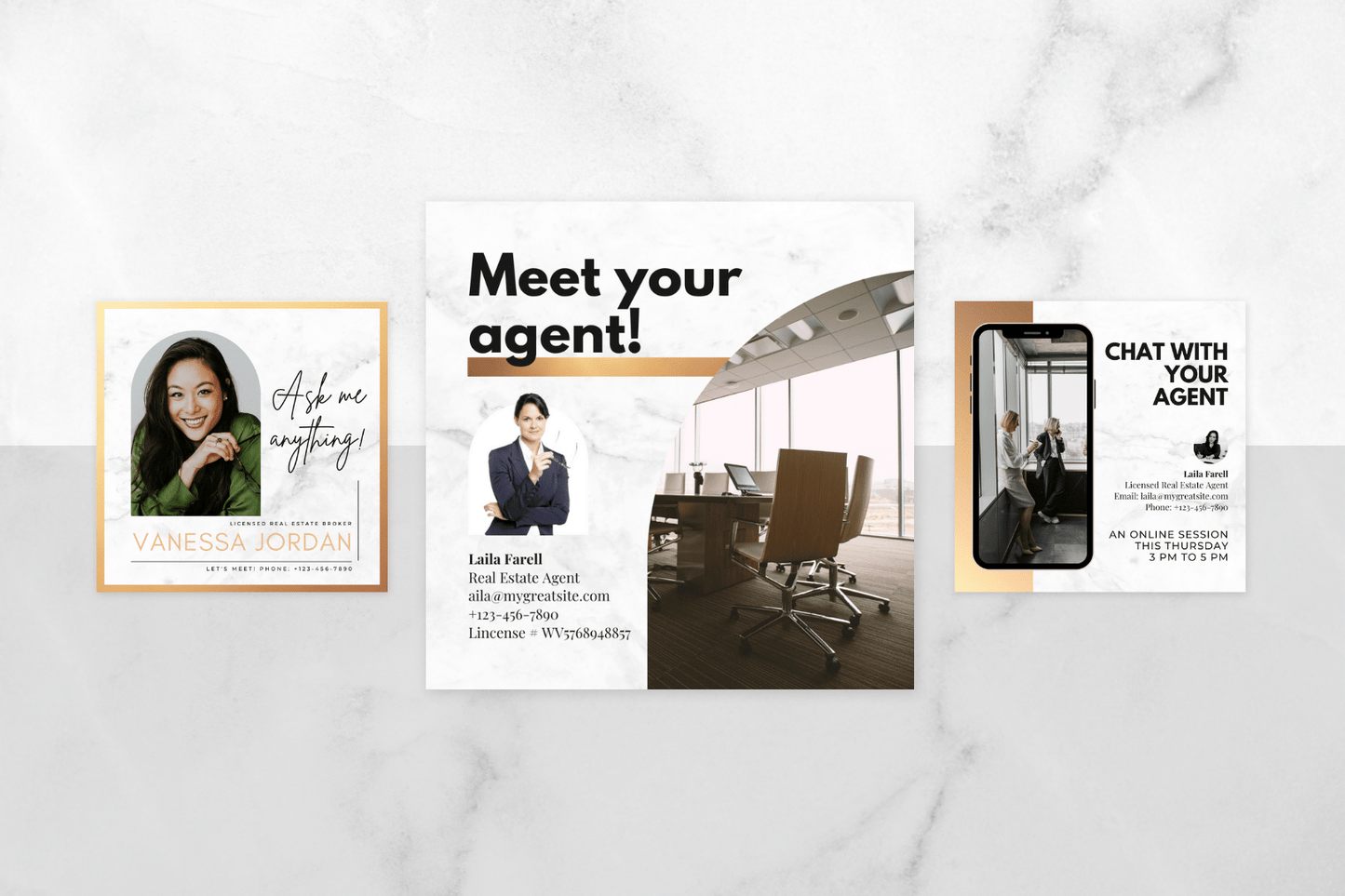 100 Luxe Witmarmeren Templates voor Onroerend Goed