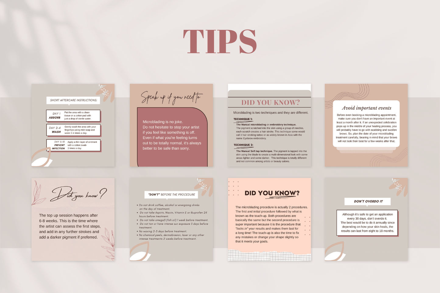 300 Microblading-templates