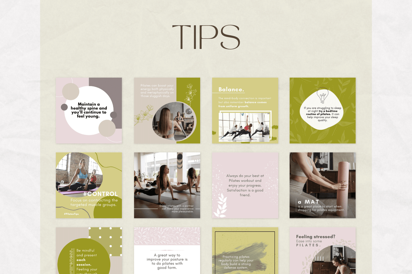 300 Pilates templates