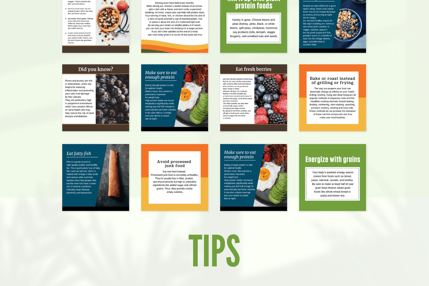 400 Templates over Voeding