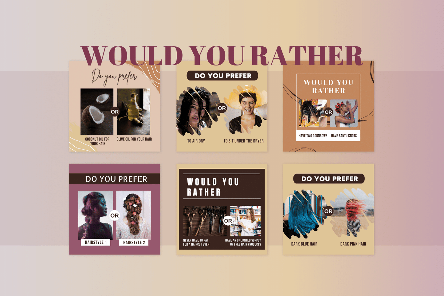 300 haarstyling templates