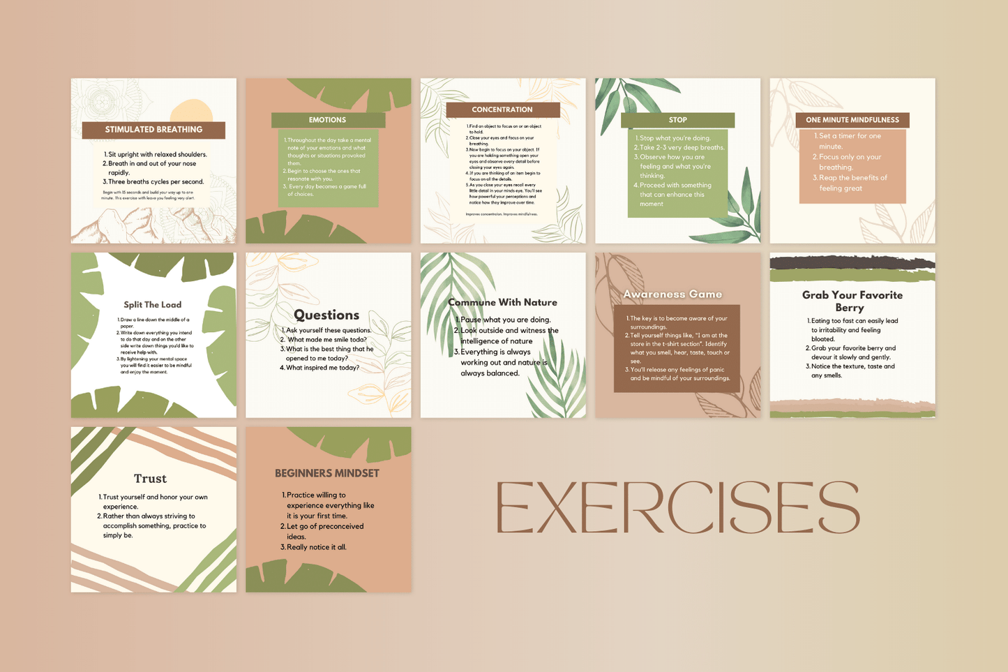 300 Mindfulness templates