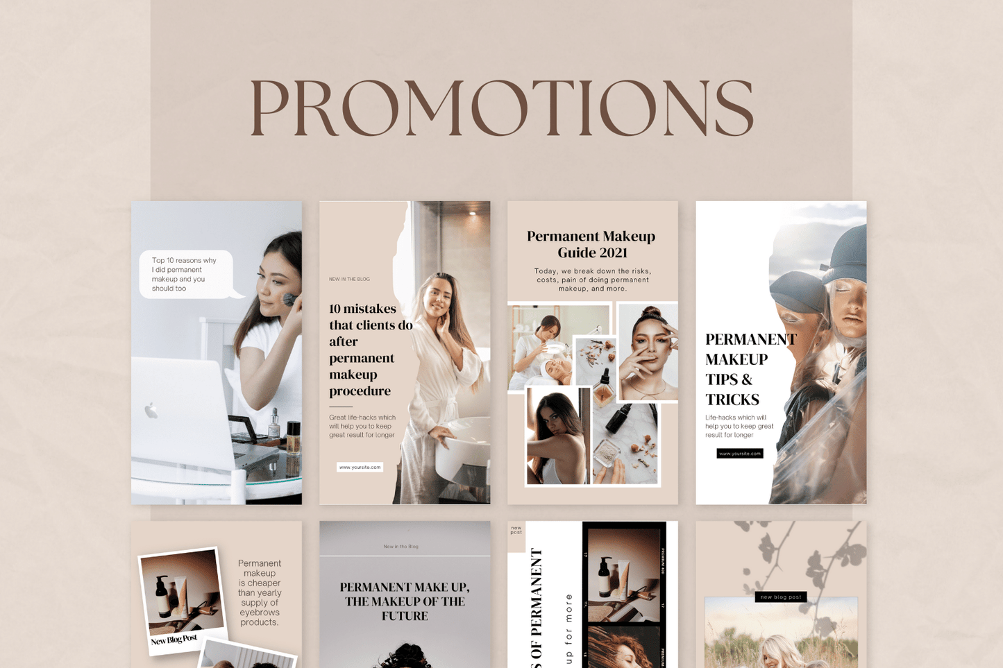 200 Permanente Make-up  templates