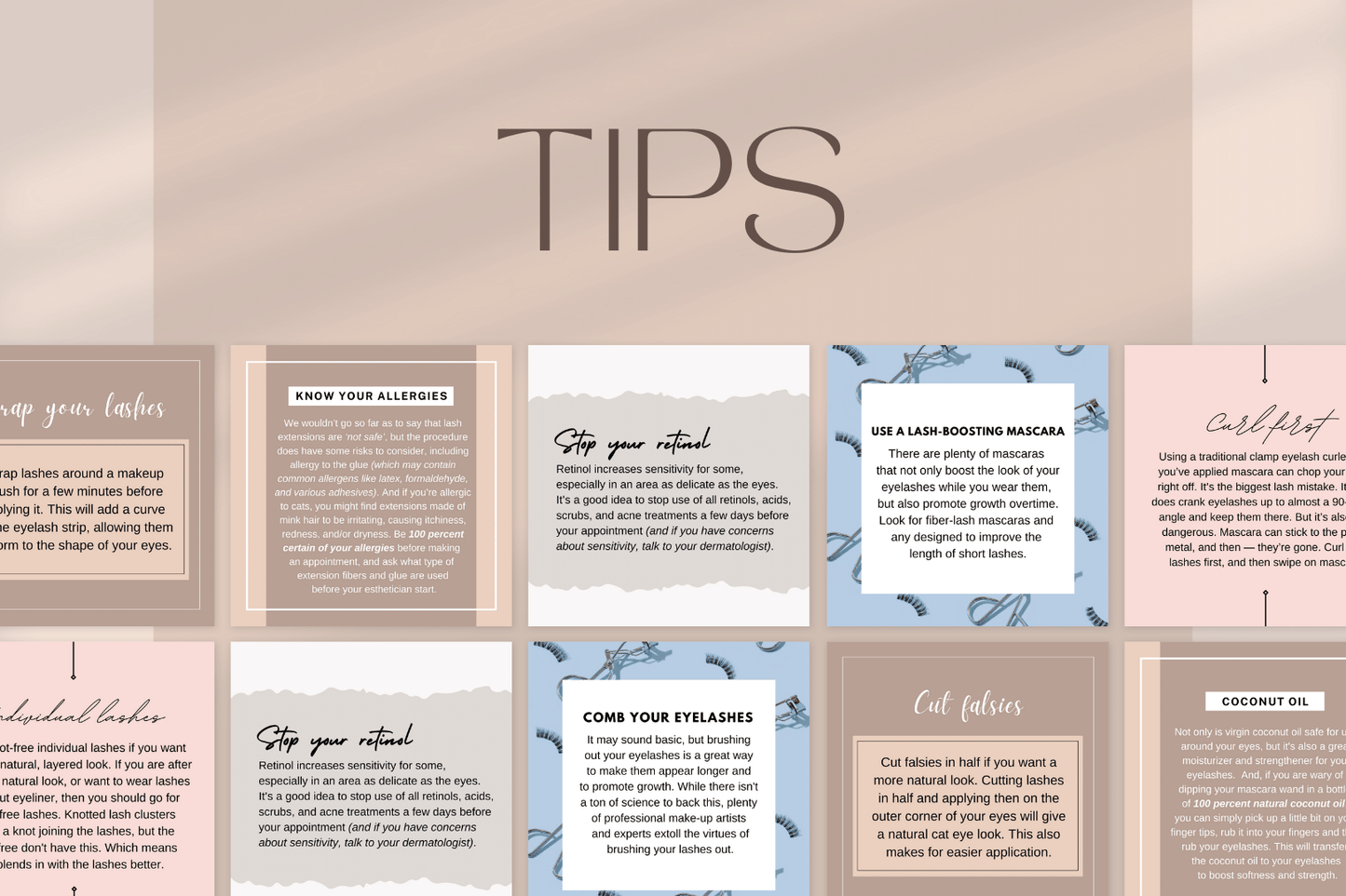 200 Wimper-templates