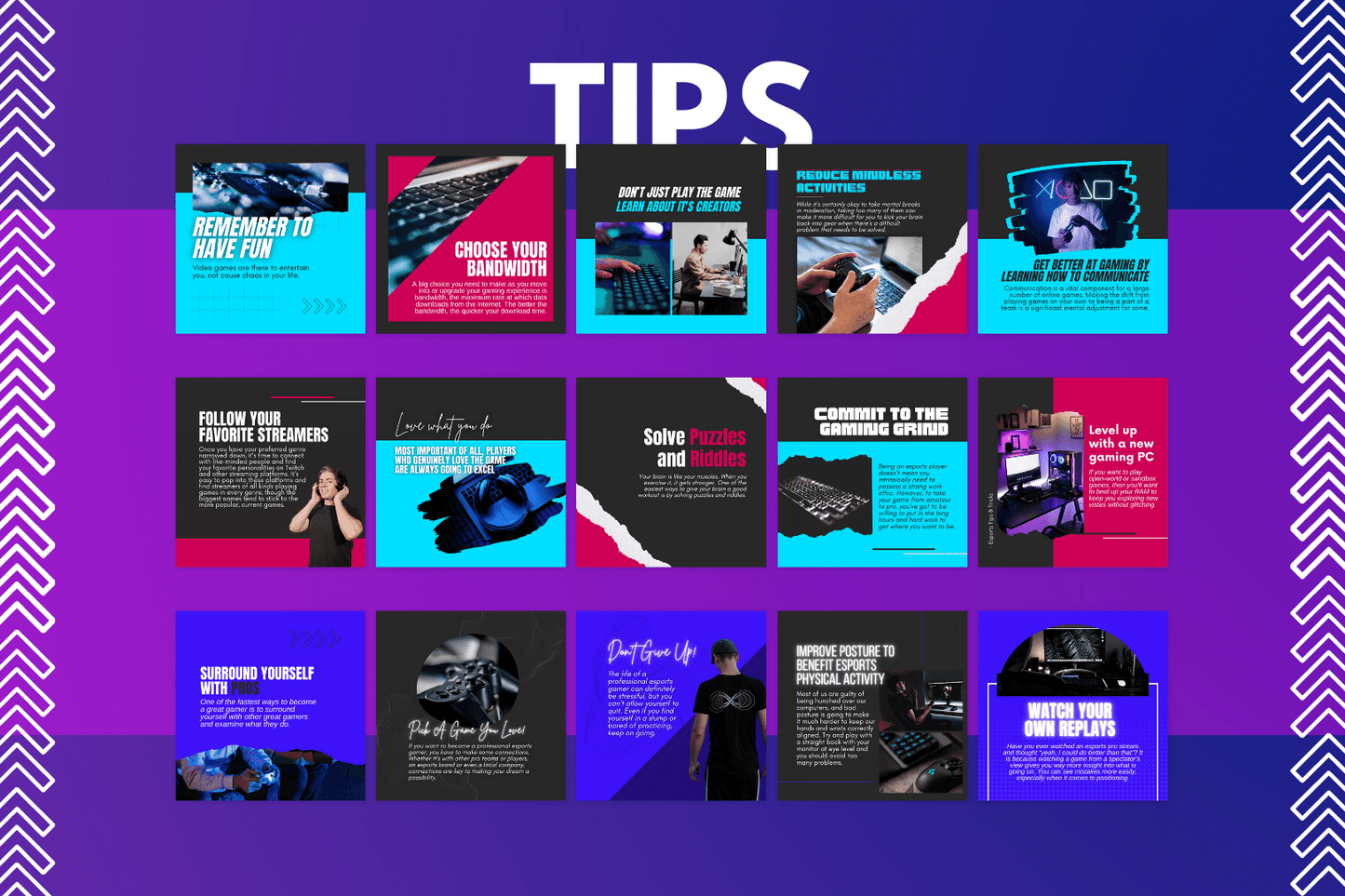 200 templates voor de gaming sector