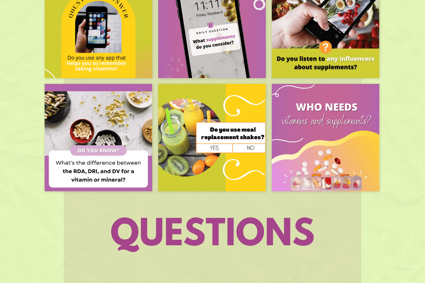 200 kant en klare Vitaminen en Supplementen templates